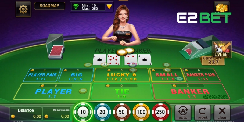 Baccarat E2BET – Trải Nghiệm Sòng Bài Thực Thụ Ngay Tại Nhà 3 Khám phá nhiều biến thể Baccarat độc đáo